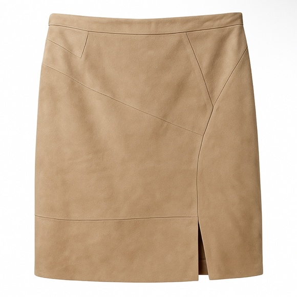Elie Tahari Dresses & Skirts - ELIE TAHARI Regina 100% Suede Skirt – Beige/Tan – Size 10. Retail $698